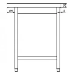 Ablauftisch PROFI 1000 x 700 Links für HSM ECO, PROFI & HYPRO