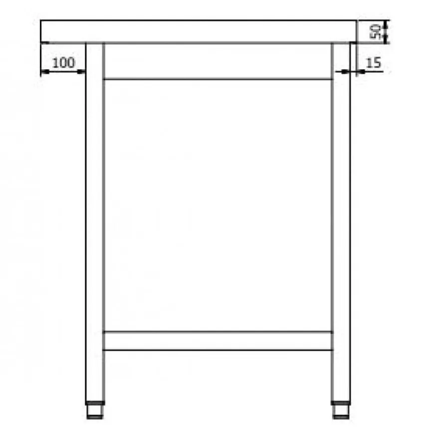 Ablauftisch PROFI 2000 x 700 Links für HSM ECO, PROFI & HYPRO