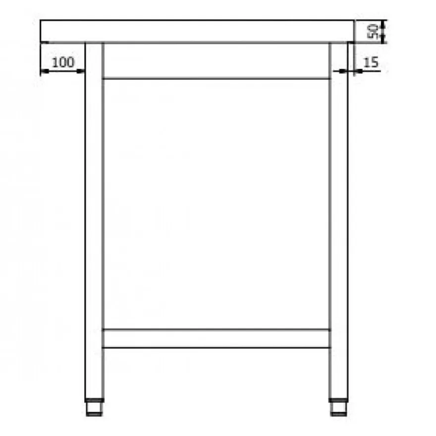Ablauftisch PROFI 1200 x 700 Rechts für HSM ECO, PROFI & HYPRO
