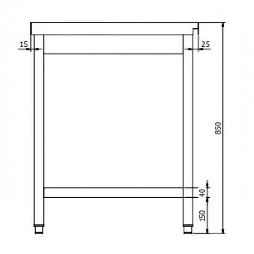 Ablauftisch PROFI 1400 x 700 Rechts für HSM ECO, PROFI & HYPRO