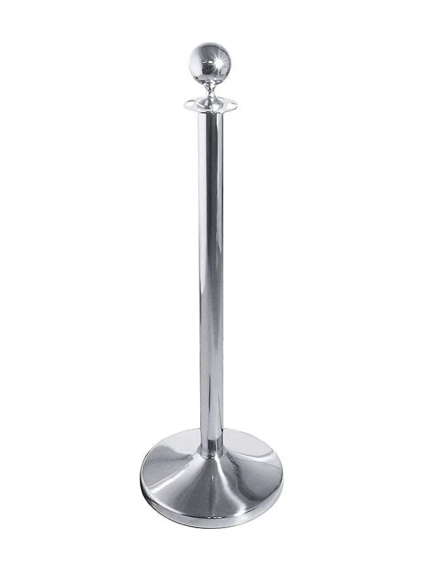 Absperrpfosten ohne Seil 100cm Edelstahl
