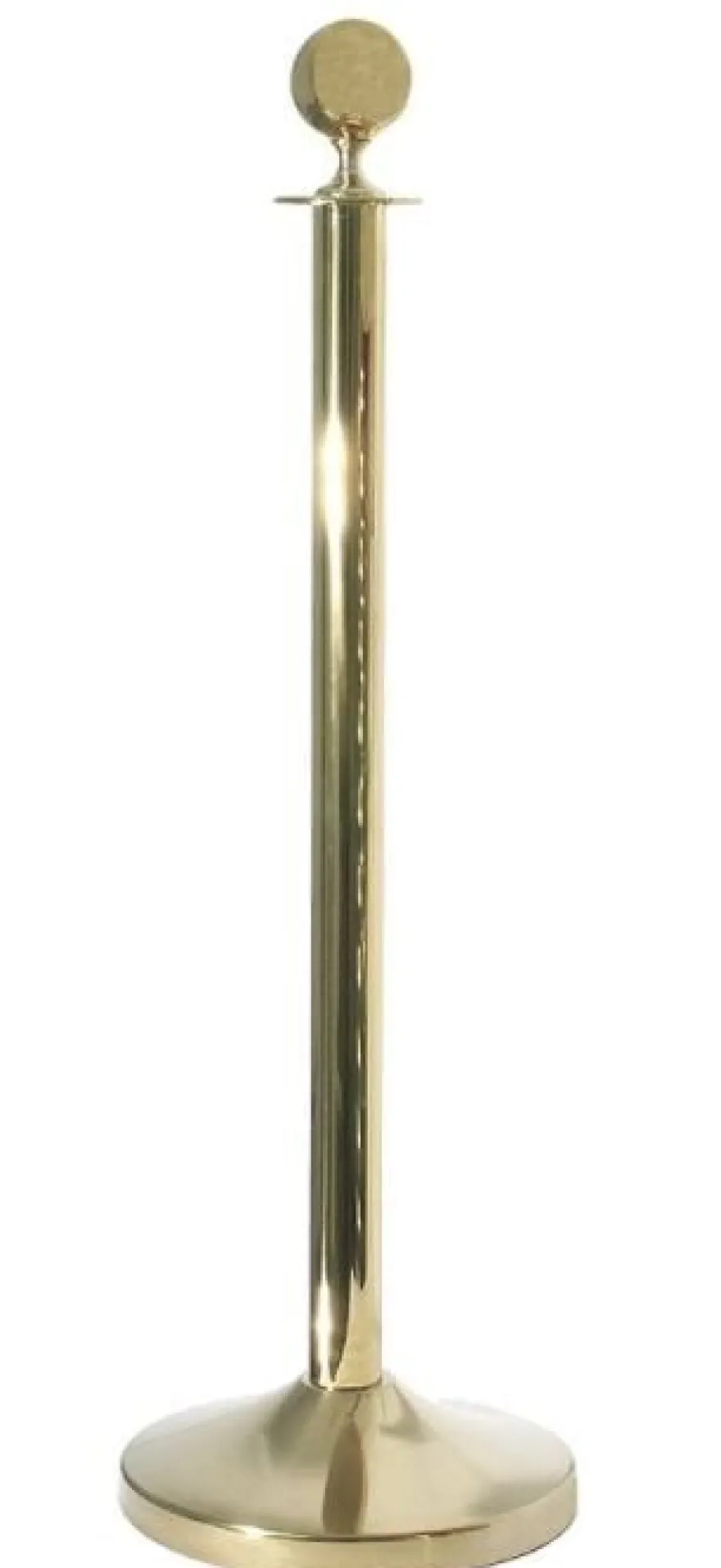 Absperrpfosten ohne Seil 100cm Goldfarben