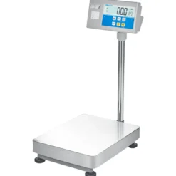 AE Adam Bodenwaage mit Hochanzeige und Einbaudrucker für Etiketten oder Barcodes 300 kg / Lesbarkeit 20 g