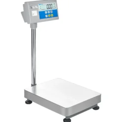 AE Adam Bodenwaage mit Hochanzeige und Einbaudrucker für Etiketten oder Barcodes 300 kg / Lesbarkeit 20 g