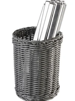 APS Besteckkorb -ECONOMIC- Vertikal, anthrazit, Ø 12 cm, H: 15 cm
