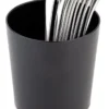 APS Tischreste- / Besteckbehälter schwarz Ø 13 cm, H: 15 cm