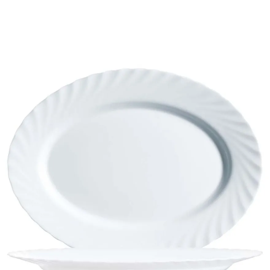 Arcoroc Platte oval, Arcoroc Trianon Uni weiß, 35cm