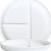Arcoroc Restaurant White Menüteller 3-geteilt 23 cm, weiß