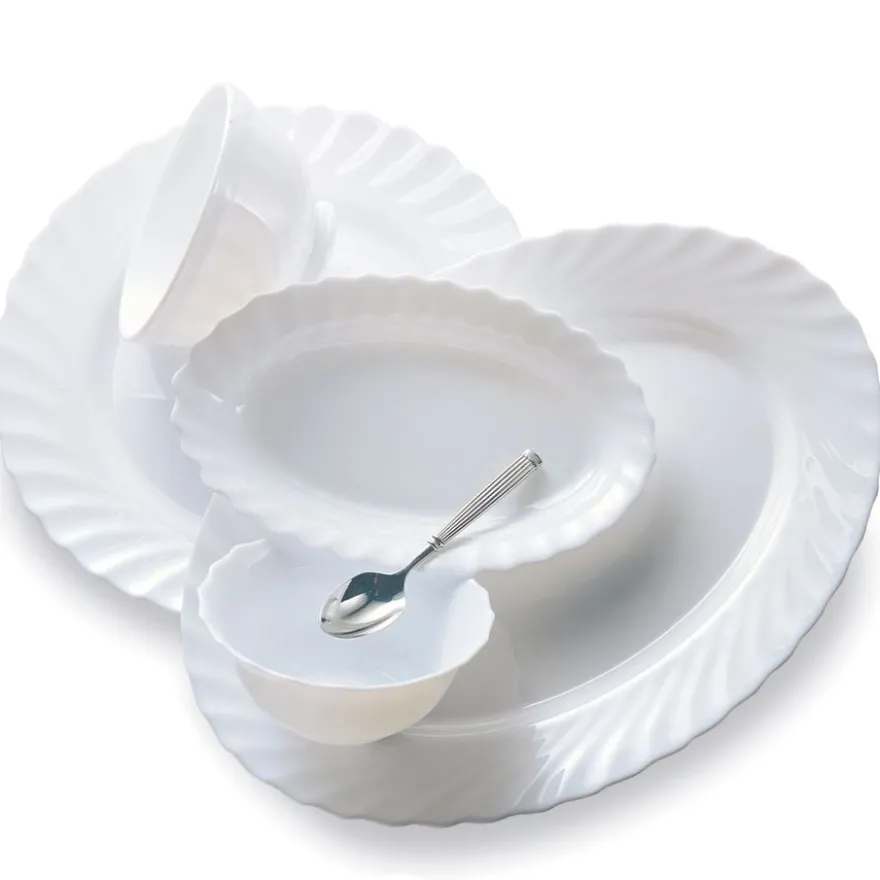 Arcoroc Schale oval Arcoroc Trianon Uni weiß, 22cm