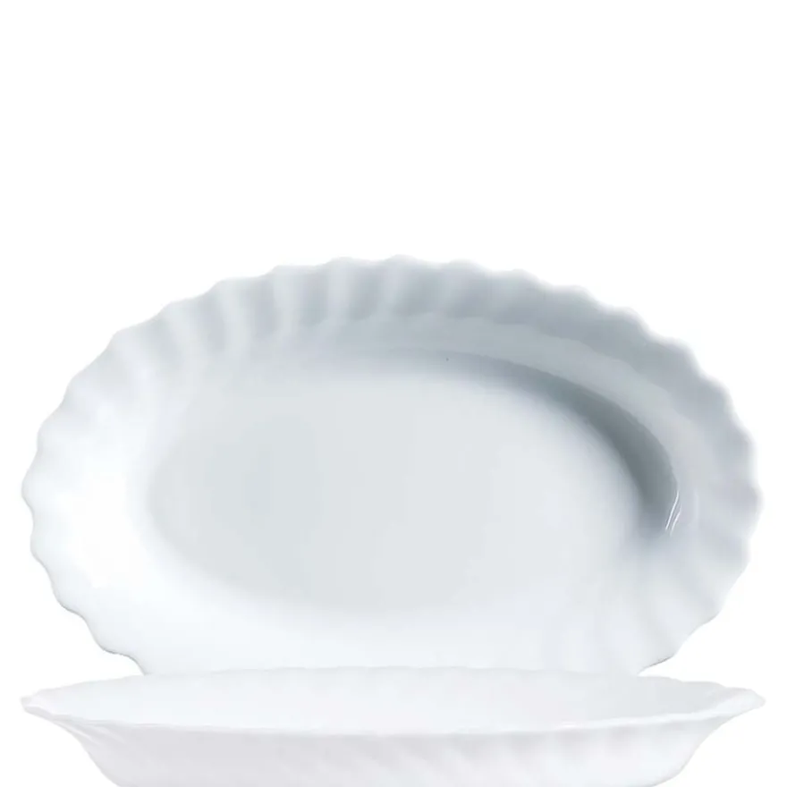 Arcoroc Schale oval Arcoroc Trianon Uni weiß, 22cm