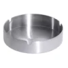 Aschenbecher aus Edelstahl 18/10, Durchmesser: 12 cm, Höhe 3 cm