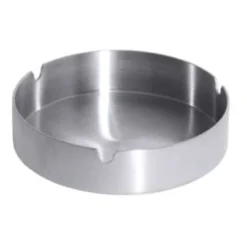 Aschenbecher aus Edelstahl 18/10, Durchmesser: 12 cm, Höhe 3 cm