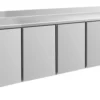A&S Kühltisch -2 bis +8°C 2330x700x850mm mit 4 Türen u. Aufkantung (4TTTTA)