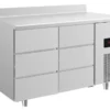 A&S Kühltisch -2 bis +8°C 1400x700x850mm mit 2x drei Schubladen u. Aufkantung