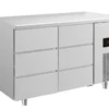 A&S Kühltisch -2 bis +8°C 1400x700x850mm mit 2x drei Schubladen