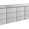 A&S Kühltisch -2 bis +8°C 2330x700x850mm mit 4x drei Schubladen