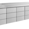 A&S Kühltisch -2 bis +8°C 2330x700x850mm mit 4x drei Schubladen u. Aufkantung