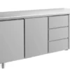 A&S Kühltisch -2 bis +8°C 1865x700x850mm mit 2x Türen und 1x drei Schubladen (3TTD)