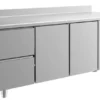 A&S Kühltisch -2 bis +8°C 1865x700x850mm mit 2x Türen und 1x zwei Schubladen u. Aufkantung (3ZTTA)