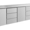 A&S Kühltisch -2 bis +8°C 2330x700x850mm mit 2x Türen und 2x drei Schubladen (4TDTD)