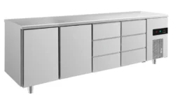 A&S Kühltisch -2 bis +8°C 2330x700x850mm mit 2x Türen und 2x drei Schubladen (4TTDD)