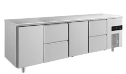A&S Kühltisch -2 bis +8°C 2330x700x850mm mit 2x Türen und 2x zwei Schubladen (4TZTZ)