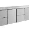 A&S Kühltisch -2 bis +8°C 2330x700x850mm mit 2x Türen und 2x zwei Schubladen (4ZTZT)