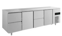 A&S Kühltisch -2 bis +8°C 2330x700x850mm mit 2x Türen und 2x zwei Schubladen (4ZTZT)