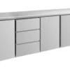A&S Kühltisch -2 bis +8°C 2330x700x850mm mit 3x Türen und 1x drei Schubladen (4TDTT)