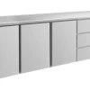 A&S Kühltisch -2 bis +8°C 2330x700x850mm mit 3x Türen und 1x drei Schubladen (4TTTD)