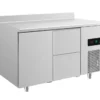 A&S Kühltisch -2 bis +8°C 1400x700x850mm mit 1x Tür und 1x zwei Schubladen u. Aufkantung (2TZA)