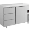 A&S Kühltisch -2 bis +8°C 1400x700x850mm mit 1x Tür und 1x drei Schubladen (2DT)