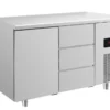 A&S Kühltisch -2 bis +8°C 1400x700x850mm mit 1x Tür und 1x drei Schubladen (2TD)