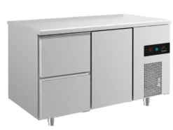 A&S Kühltisch -2 bis +8°C 1400x700x850mm mit 1x Tür und 1x zwei Schubladen (2ZT)