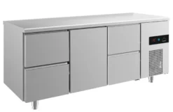 A&S Kühltisch -2 bis +8°C 1865x700x850mm mit 1x Tür und 2x zwei Schubladen (3ZTZ)