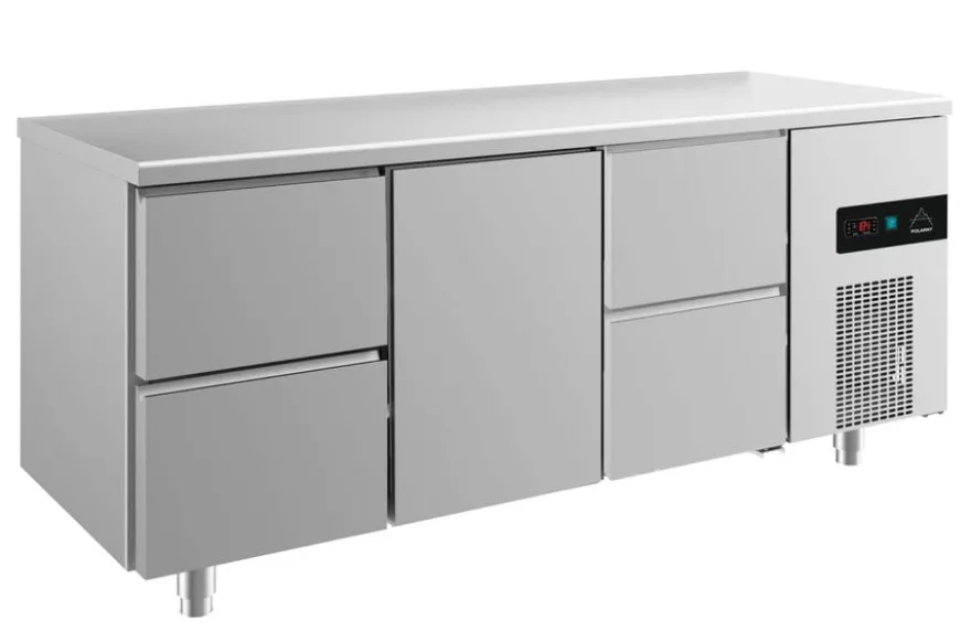 A&S Kühltisch -2 bis +8°C 1865x700x850mm mit 1x Tür und 2x zwei Schubladen (3ZTZ)