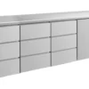 A&S Kühltisch -2 bis +8°C 2330x700x850mm mit 1x Tür und 3x drei Schubladen (4DDDT)