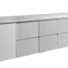 A&S Kühltisch -2 bis +8°C 2330x700x850mm mit 1x Tür und 3x zwei Schubladen (4TZZZ)