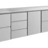 A&S Kühltisch -2 bis +8°C 2330x700x850mm mit 1x Tür, 2x zwei Schubladen und 1x 3 Schubladen (4ZDTZ)