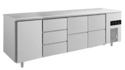 A&S Kühltisch -2 bis +8°C 2330x700x850mm mit 1x Tür, 2x zwei Schubladen und 1x 3 Schubladen (4TDZZ)