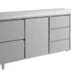 A&S Kühltisch -2 bis +8°C 1865x700x850mm mit 1x Tür, 1x zwei Schubladen und 1x drei Schubladen (3ZTD)