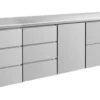 A&S Kühltisch -2 bis +8°C 2330x700x850mm mit 1x Tür, 1x zwei Schubladen und 2x 3 Schubladen (4DDTZ)