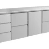 A&S Kühltisch -2 bis +8°C 2330x700x850mm mit 1x Tür, 2x zwei Schubladen und 1x 3 Schubladen (4DZTZ)