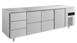 A&S Kühltisch -2 bis +8°C 2330x700x850mm mit 1x Tür, 2x zwei Schubladen und 1x 3 Schubladen (4DZZT)