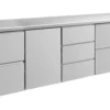 A&S Kühltisch -2 bis +8°C 2330x700x850mm mit 1x Tür, 2x zwei Schubladen und 1x 3 Schubladen (4ZTDZ)