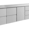 A&S Kühltisch -2 bis +8°C 2330x700x850mm mit 1x Tür, 2x zwei Schubladen und 1x 3 Schubladen (4ZZTD)