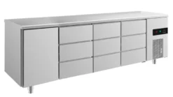 A&S Kühltisch -2 bis +8°C 2330x700x850mm mit 1x Tür, 3x 3 Schubladen