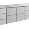 A&S Kühltisch -2 bis +8°C 2330x700x850mm mit 2x zwei Schubladen und 2x drei Schubladen (4DZZD)
