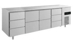 A&S Kühltisch -2 bis +8°C 2330x700x850mm mit 2x zwei Schubladen und 2x drei Schubladen (4DZZD)