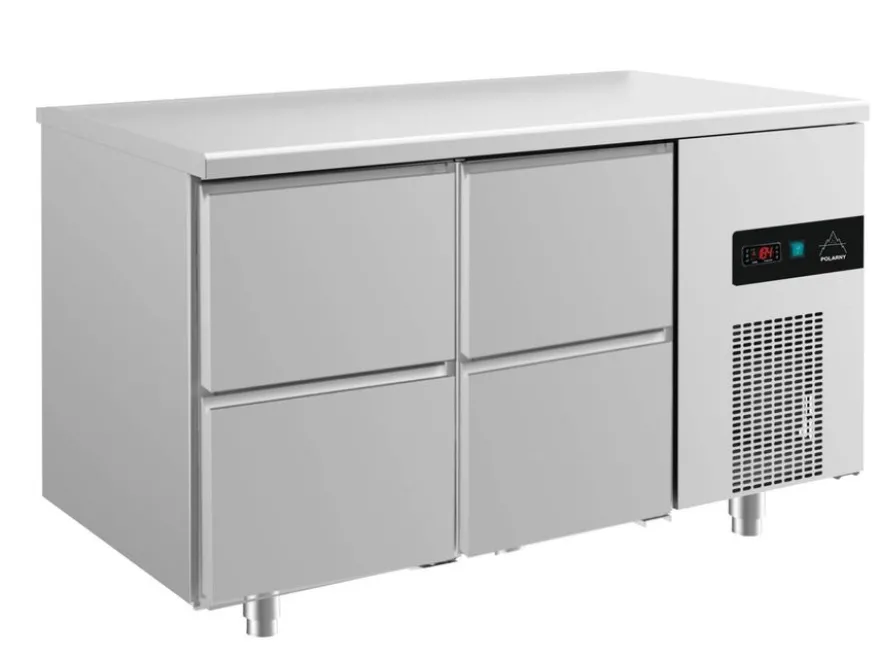 A&S Kühltisch -2 bis +8°C 1400x700x850mm mit 2x zwei Schubladen